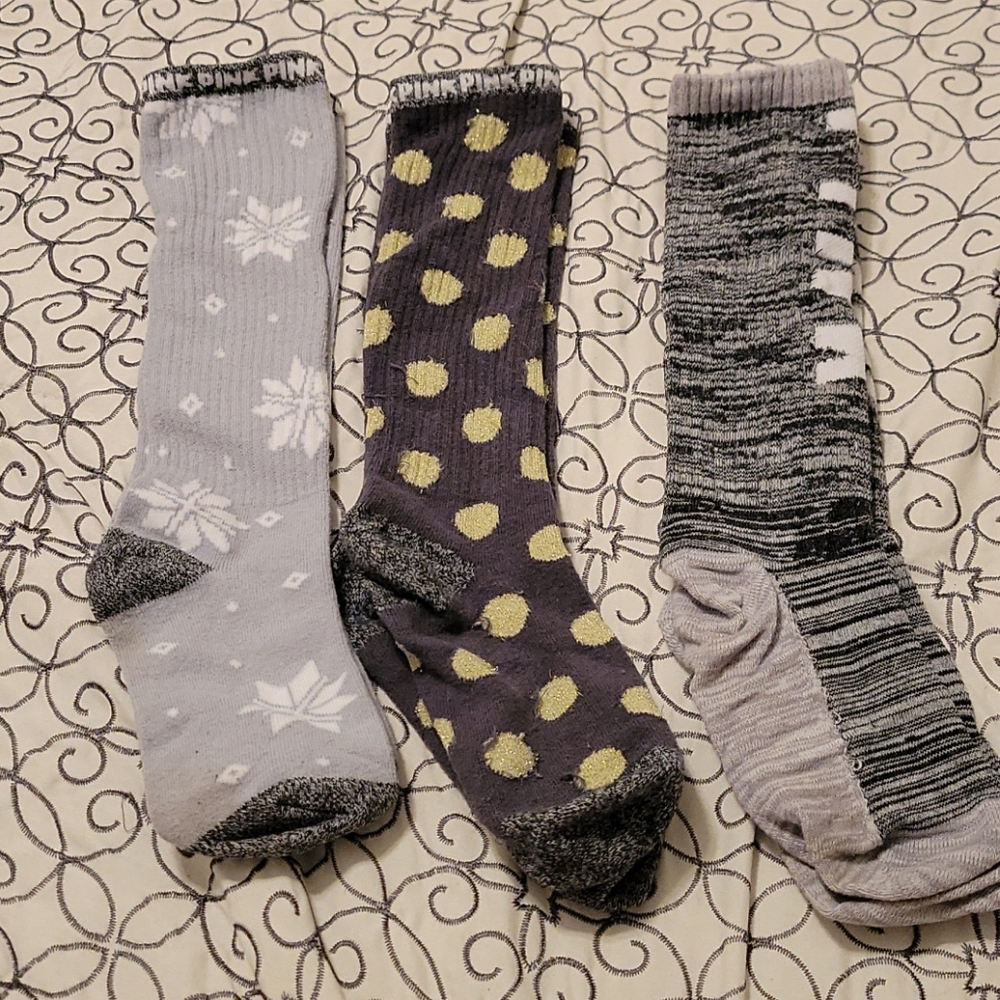 High knee socks from pink Victoria secret